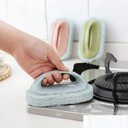 Pennello per la pulizia Pennello per la pulizia della cucina con manico Accessori per il bagno di pulizie per il bagno piastrelle lavare forniture per vaso a goccia 2021 HO DHKR6