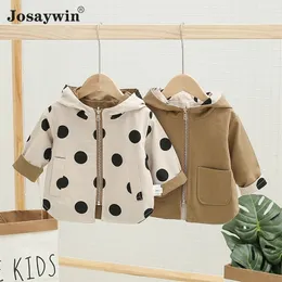 Coat Reversible Jacket s Baby Boys Girl Polka Dot Spring Autumn Parkas for Hooded Outerwear Children Clothes 220915