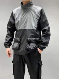 Ny Casual Herrjacka Kappa Broderi med halv blixtlåsficka LOGO Utomhus Ytterkläder Windbreaker