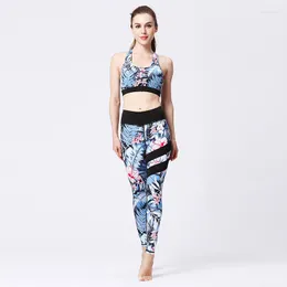 Women's Two Piece Pants 2022 Fashion Style Clothes Women's Fitness Two-Piece Suit Printed Quick-Drying Sports Bra And Leggings Sets