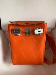 12a helt ny spegelkvalitetsdesigner HAC-väskor Luxurys liten midjepåse äkta läderkoppling helt handgjorda handväskor bröstväska crossbody axel svart låda väska