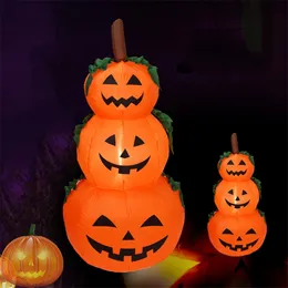 Decorazione per feste Zucca gonfiabile Spettrale Bambola illuminata Puntelli per vacanze di Halloween Palloncino illuminato Zucca Palla d'aria Giocattoli Decorazione da giardino 220915