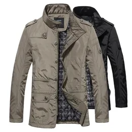 メンズジャケットウィンターメンアンドコートレジャー風力発電濃厚な暖かいジャケット長いトレンチコートパーカー衣類ドロップ220915