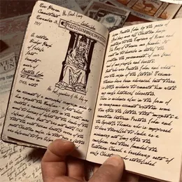 Notatnik Grail Diary Replica Replica Dziennik z ukrytymi depozytami zapalonymi fanami filmu prezent retro spiralny notatnik notatnik 220914