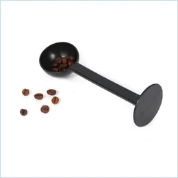 Coffee Scoops 2 In 1 Coffee Spoon 10G Standard Measuring Dual-Use Bean Scoop Powder Press Hine Accessories Kitchen Tools Drop Deliver Dh7Xl