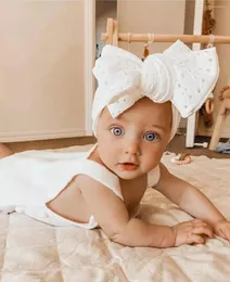 Akcesoria do włosów Cute Baby z pałąkiem na głowę urodzony Hollow Turban opaski Bow Girl elastyczny krawat opaski na węzły dzieci maluch