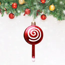 Juldekorationer trädprydnad Lollipop Elk Ice Cream Santa Snowman Shape Balls Pendant Plastic For Home Holiday Party Decor 220914