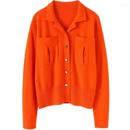 Damen Strick Safari Stil Kaschmir Winter Warm Pullover Damen Neueste Mode für 2022 Kleidung Einreiher Strickjacke