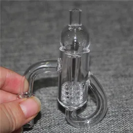 Rökning Diamond Knot Loop Flat Top Quartz Banger Nail With Glass Carb Cap 10mm 14mm 18mm Manlig hona For Water Pipe Bab Rig Bong