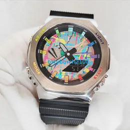 GM Fashion Quality Watch Relogio Hot 2100 Maskulino wasserdichte GA Herren Armbandwatch Sport Dual Display GMT Digital LED Reloj Hombre Armee Militär