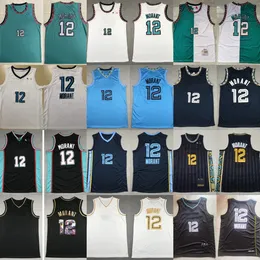 2022-23 New Basketball 12 Ja Morant Jersey Ed Blue Golden Jerseys 1998-99 Morant Green White