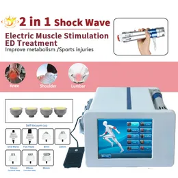 Máquina de terapia por portátil para os pés físicos Ortopedia Onda de choque radial de choque radial EMS Estimulação muscular Vacuum Cupping Massagem#01