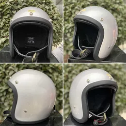 Casco moto vintage Retro Geniune TTCO 500TX 3/4 Open Face Japan Helmet No Mushroon Head Peso leggero Guscio in fibra di vetro Q0630230g