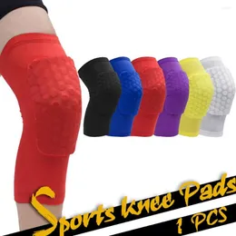 Knäskydd Gobygo 1pc honungskaka basketsport Kneepad Volleyball Protector Brace Support Football Compression Ben Sleeves