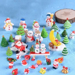 Figurine decorative Babbo Natale Albero di Natale Pupazzo di neve Regalo Casa Miniatura Ornamento Decorazione artigianale Decorazione domestica in miniatura Accessori fai da te