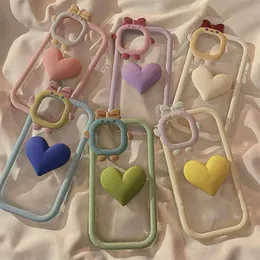 iPhone CANDY COLOR LOVE 11/12/13 PROMAX PHONE CASES XR 소프트 iPhone XS 안티 드롭 7/8plus New