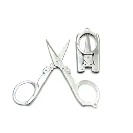 3 Sizes Portable Folding Scissors Mini Stainless Steel Foldable Scissors Travel Scissor Tool