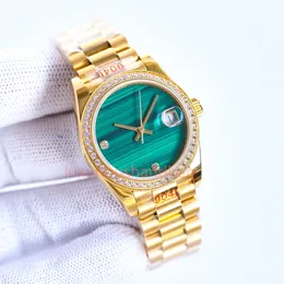 U1 Luxury Women's Watch Log Greenダイヤル31mmローマデジタル拡大カレンダー904Lステンレススチール自動機械式時計モントレクル