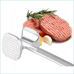 K￶ttfj￤f￶rverktyg 19,5 cm k￶k aluminiumlegering L￶st ￶msesidiga k￶tthammare Tv￥ sidor Pounders Knock-Sided For Steak Pork Tools A DHRWV