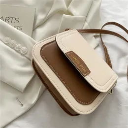 HBP -väskor Kvinnor Kontrasterande handväskor täcker Small Square Letter High -end fukt Ins Shoulder Mesengers
