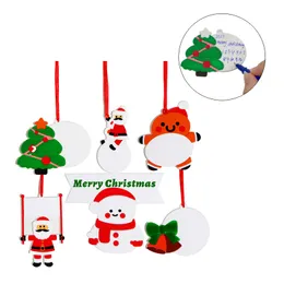 2022 Weihnachten DIY Anhänger 6 Sets PVC Weihnachtsbaum Hängende Ornament Anhänger