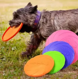 Etkileşimli köpek çiğneme direnci ısırık yumuşak kauçuk köpek evcil hayvan oyuncak köpekler için evcil hayvan eğitim ürünleri köpek oyuncakları uçan diskler toptan