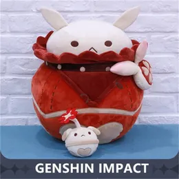 파티 장식 KLEE 인형 게임 Genshin Impact Bomb Cosplay DIY 플러시 베개 애니메이션 애니메이션 프로젝트면 볼 펜던트 어린이 장난감 할로윈 소품 크리스마스 선물 220915
