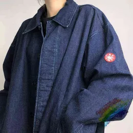 남자 자켓 데님 데님 세면기 Cavemp CE 청바지 재킷 남성 여성 1 1 고품질 빈티지 캐비 빈 코트 외부웨어 옷 T220914