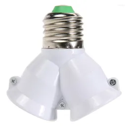 Suportes de lâmpada 2 em 1 E27 Adaptador de divisor de soquete y forma de lâmpada de lâmpada Base Stand Stand Converter para LED