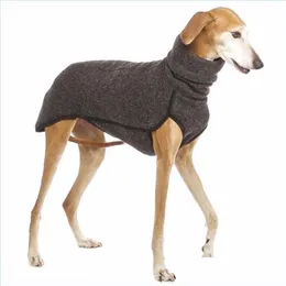 犬のアパレルS-5xlグレイハウンド犬服冬の秋のタートルネックコートジャケットファラオハウンドグレートデーンペットの丸いペットプーバー
