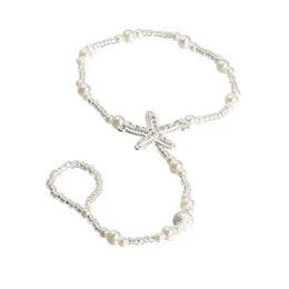 Anklets Anklets Jewelry Pearl Starfish Ankle Chain Anklet Beach Wedding Foot Barefoot Sandal Chains For Women 1366 D3 Drop Delivery 20 Dhci3