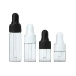 Wholesale Glass Dropper Bottle 1ML 2ML 3ML 5ML Essential Oil Skin Care Sample Packing Amber Clear Colors