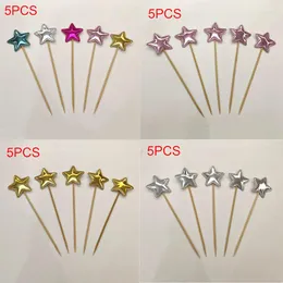 Festive Supplies 2022 Birthday Love Star Cake Decoration Party Multi-color Card Insert Props Gifts