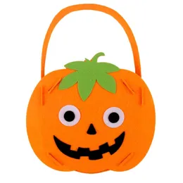 2022 Nya Halloween Candy Bag Holiday Party Supplies Pumpkin Candy Pack Children's Portable Kindergarten Handgjorda DIY -materialväskor