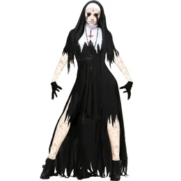 Costume da suora per le donne, vestito da suora con maschera da monaca  spaventosa, cosplay di vestito di suora di Halloween per adulti di varie  dimensioni