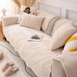 Kudde varm mjölk sammet soffa täckning allmänt vardagsrum förtjockande mjukt icke-halkmöbler skydd