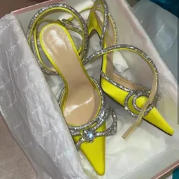 Luxurys Dress Shoes Women Pumps Sapatos Lady Heels High Sapatos de baile Estilo Glitter Glitter Rhinestones