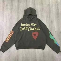 Men's Hoodies Sweatshirts Autumn Winter New West Kids See Ghost Women Men Hoodies Sweatshirts High Quality Lucky Me I See Ghosts Hoodie Pullover 0921H