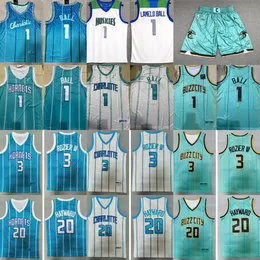 Ungdom 2023 Ny basket Lamelo 1 bolltr￶jor S￶mda 3 Terry 20 Gordon Rozier III Hayward Jersey Man Kids Boys Ball White Blue Green City Shorts