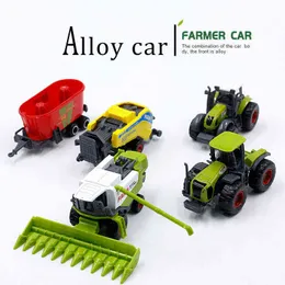 s Mini Farmer Alloy Engineering Tractor Farm Vehicle Belt Boy Toy Model Diecast Simulation Car 0915