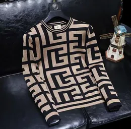 Men's Sweaters Brand Graphic Autumn Long Sleeve Clothes Plus Size Homme Korean Style Fashion Black Striped Tops