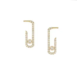 Hoop Huggie France Brand Jewelry Ol Lady Simple CZ Stud Hoop Earring Geometric Shaped Shinny Sier Delicate Earrings Drop Delivery 202 Dhlie