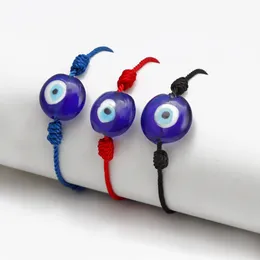 Türkische Evil Eye Armbänder, handgefertigtes geflochtenes rotes Seil, blaue Augen, Armband für Damen und Herren, Freundschaftsschmuck