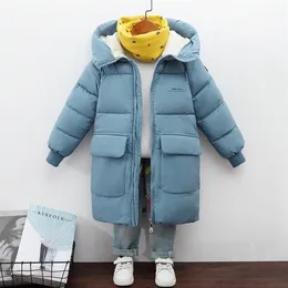 Down Coat Boys Jackets Girls Winter s Children Baby Thick Long Kids Warm Outerwear Hooded Snowsuit Overcoat Clothes 220915