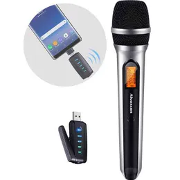 Microfones USB Wireless Microphone AlvoxCon UHF Unidirectional Mic f￶r smartphone PC Computer Laptop PA Podcasting Vlogging YouTube T220916