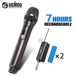 Microphones Wireless Microphone Rechargeable VHF Recording Karaoke Handheld 30m Range Wireless Dynamic Mic For Singing Church Home Party T220916