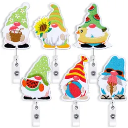 Other Office School Supplies L Summer Gnome Badge Holder Retractable Cute Nurse Reels With Clip Holiday Name Reel Funny Fo Sports2010 Am0Fe