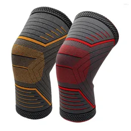 Ginocchiere 1 pezzo Manica da compressione in nylon elastico per basket pallavolo per bretelle di supporto per ciclismo da corsa fitness