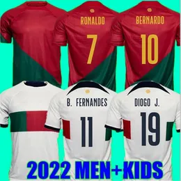 2022 2023 Portugal Soccer Jerseys Bruno Fernandes Diogo J. Danilo Portuguesa 22 23 Joao Felix Football Shirt Bernardo Portugieser Men Kids Kit Set Camisa