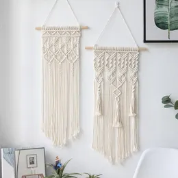 Camess Macrame Boho Goblen Duvar Asma El Dokusu Ev Dekorasyon Aksesuarları İskandinav Tassel Daire Yurt Odası